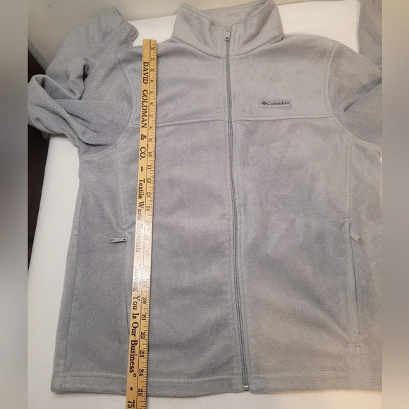 Columbia Fleece Full Zip Grey Jacket sz M - Picture 6 of 9